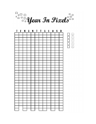 &quot;Mood Tracker Planner Template - Year in Pixels&quot;