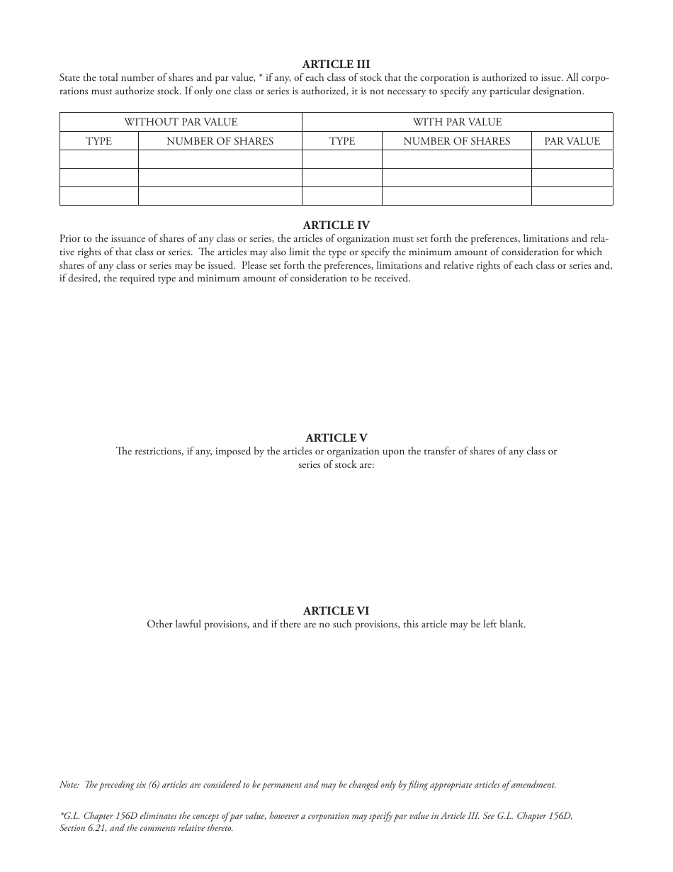 Restated Articles of Organization - Massachusetts, Page 2