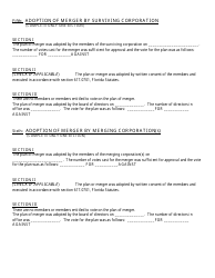 Form INHS65 Articles of Merger (Not for Profit Corporations) - Florida, Page 4