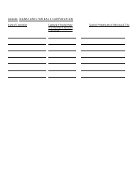 Form INHS65 Articles of Merger (Not for Profit Corporations) - Florida, Page 5