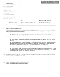 Form NFP110.30R Articles of Amendment Restated Articles of Incorporation - Illinois