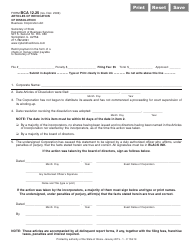 Document preview: Form BCA12.25 Articles of Revocation of Dissolution - Illinois