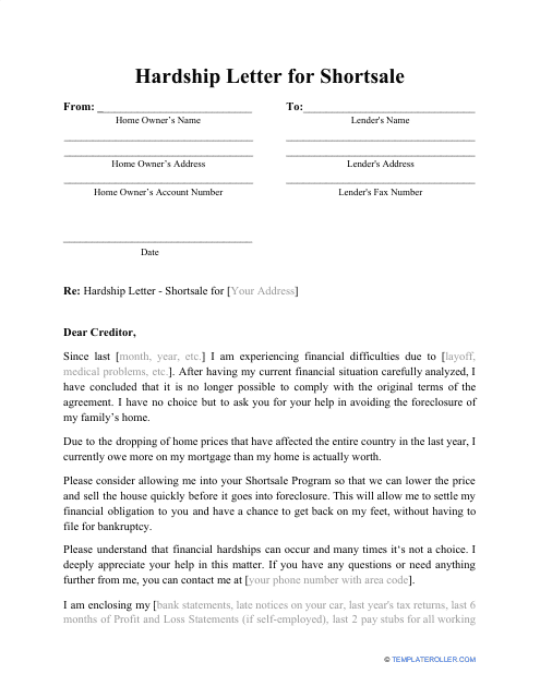 Hardship Letter For Medical Bills from data.templateroller.com