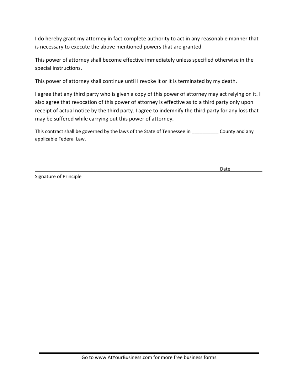 Tennessee Power Of Attorney Form Fill Out Sign Online And Download Pdf Templateroller 7778