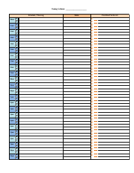 &quot;Daily Hourly Schedule Template&quot;