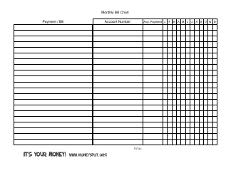 &quot;Monthly Bill Chart Template&quot;