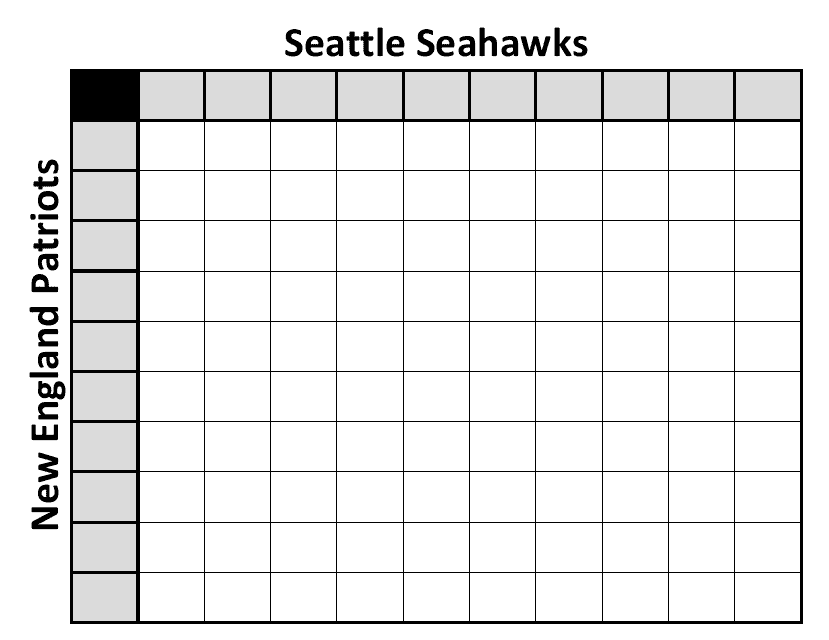 Super Bowl Schedule Template - Clean and Editable Grid