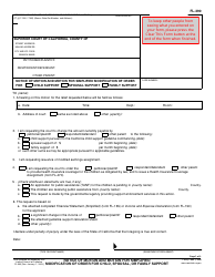 Document preview: Form FL-390 Notice of Motion and Motion for Simplified Modification of Order for Child, Spousal, or Family Support - California