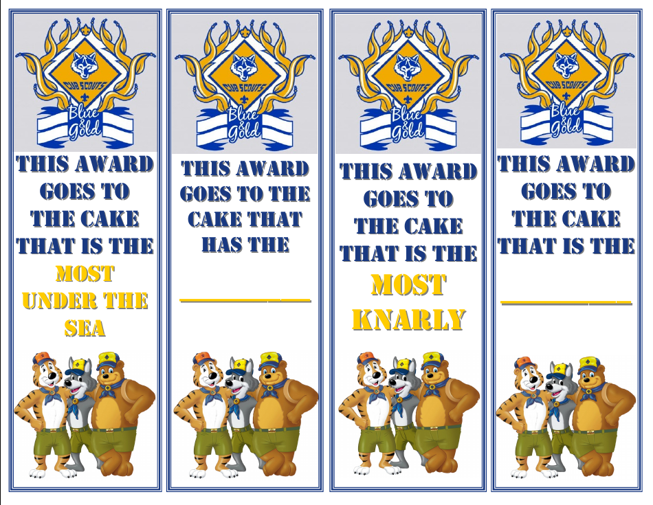 Cub Scouts Award Certificates Template - Preview