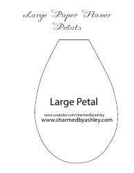 Document preview: Flower Paper Petals Template - Charmed by Ashley