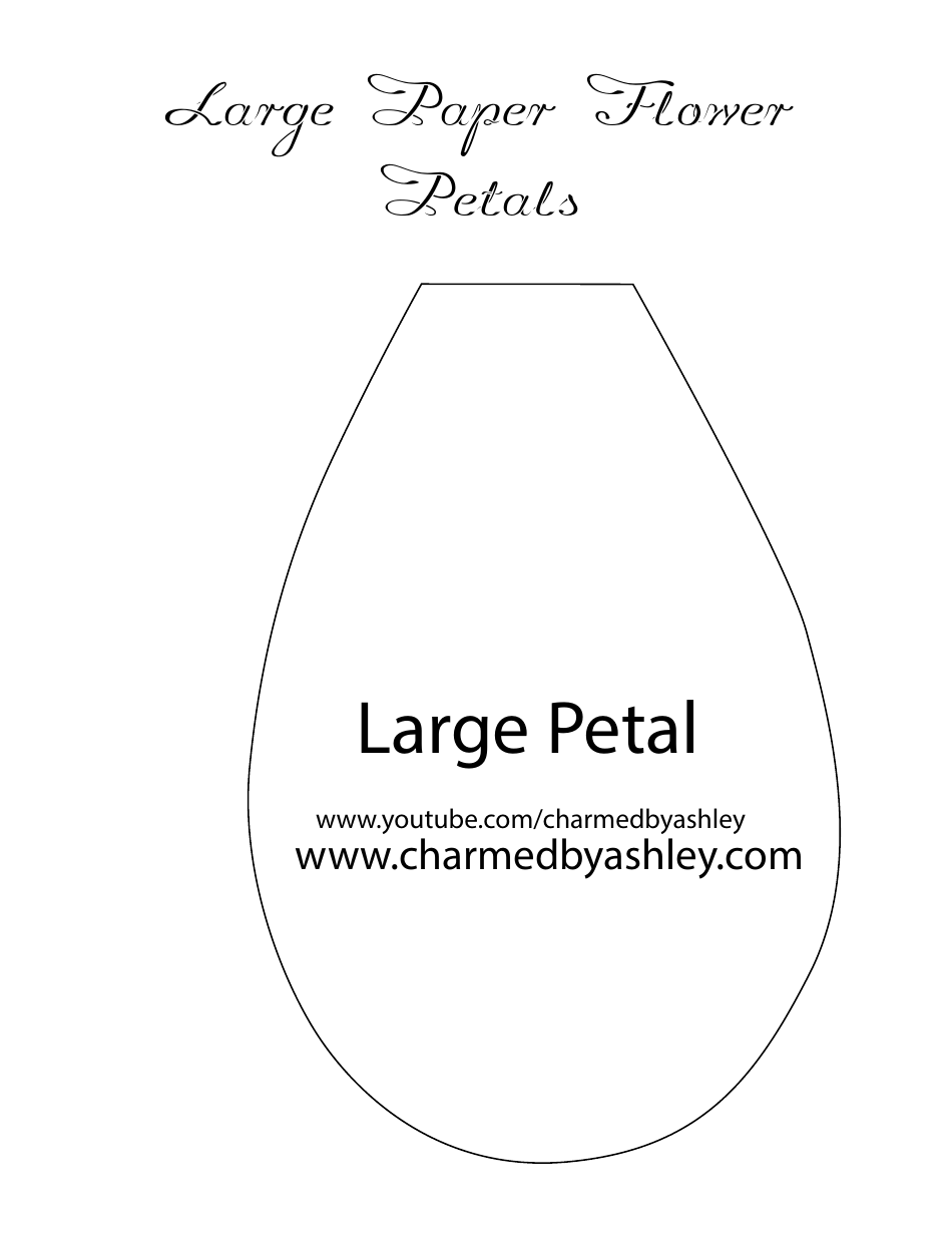 Flower Paper Petals Template - Charmed by Ashley