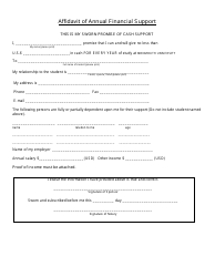 &quot;Affidavit of Annual Financial Support Form&quot;, Page 2