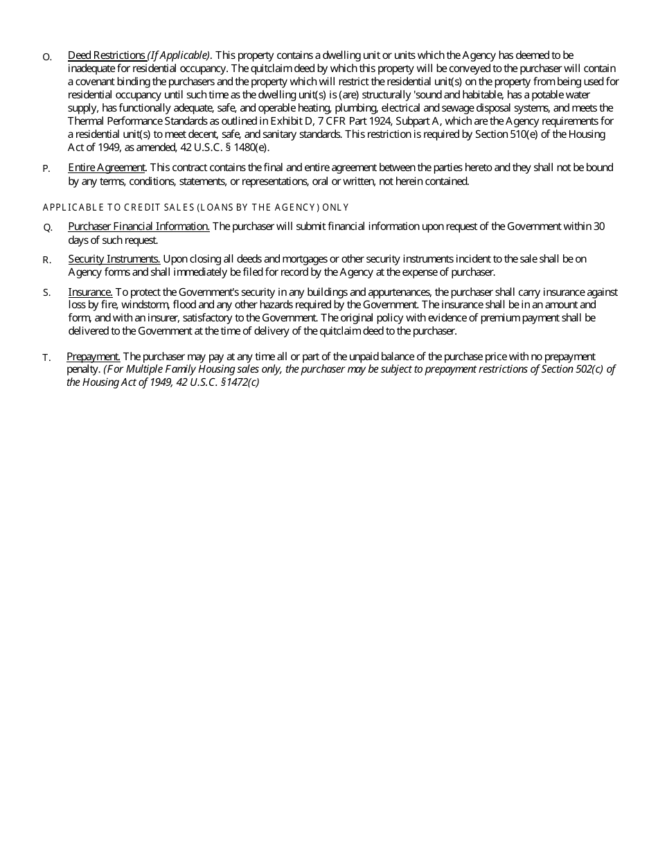 Form RD1955-45 Standard Sales Contract - Sale of Real Property by the United States, Page 4