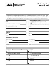 Document preview: Medical Repository Fax Cover Sheet - Ohio