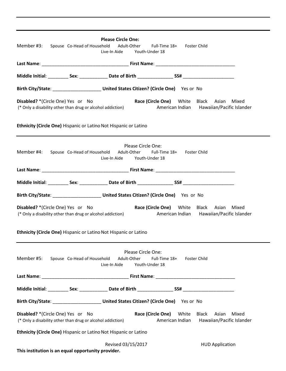 Application for Section 8 Rental Assistance - Pulaski County, Missouri, Page 3