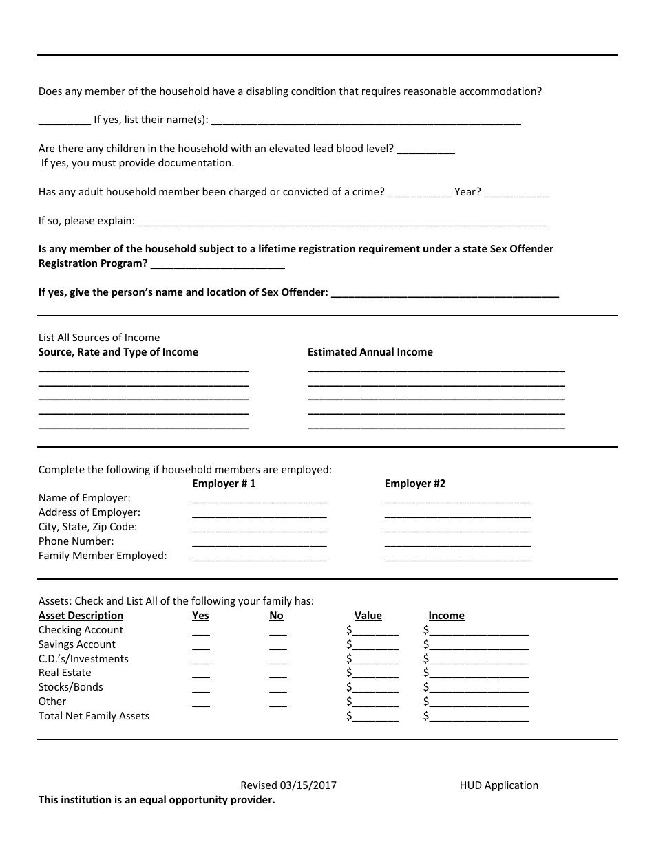 Application for Section 8 Rental Assistance - Pulaski County, Missouri, Page 4