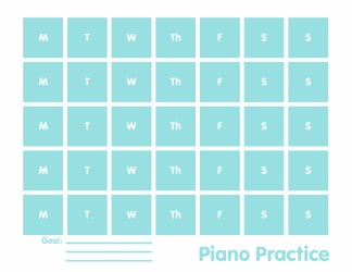 &quot;Piano Practice Chart&quot;