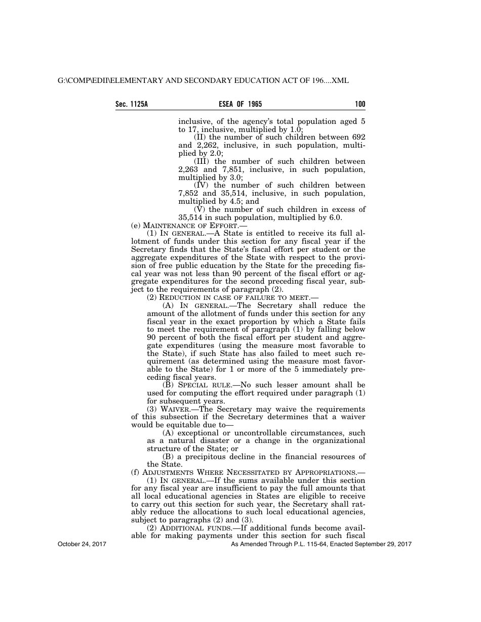 Elementary and Secondary Education Act of 1965, Page 100