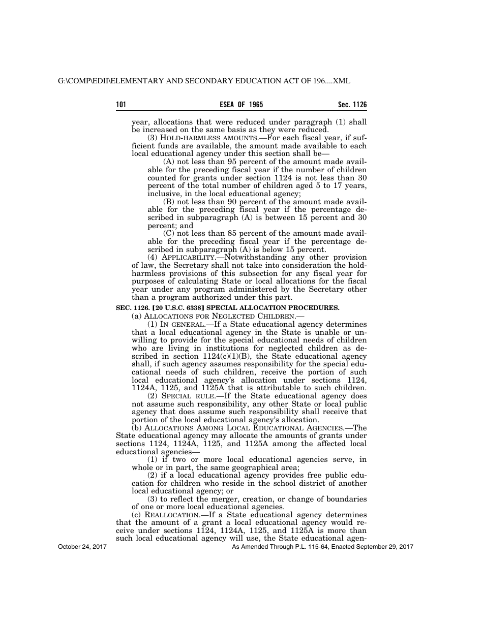 Elementary and Secondary Education Act of 1965, Page 101