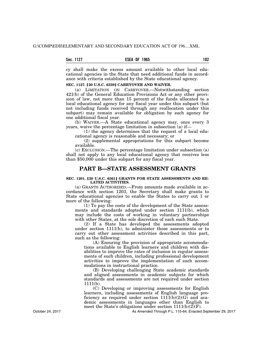 Elementary and Secondary Education Act of 1965, Page 102