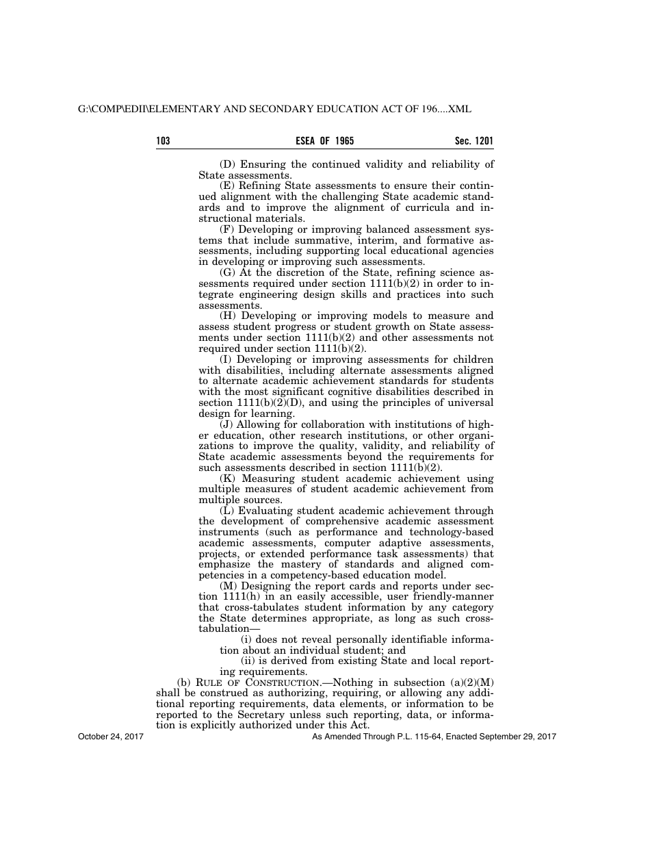 Elementary and Secondary Education Act of 1965, Page 103