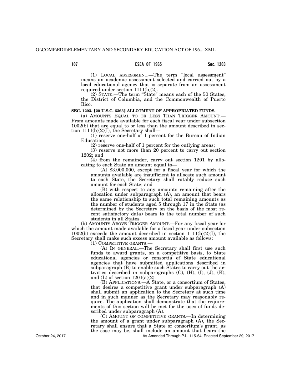 Elementary and Secondary Education Act of 1965, Page 107
