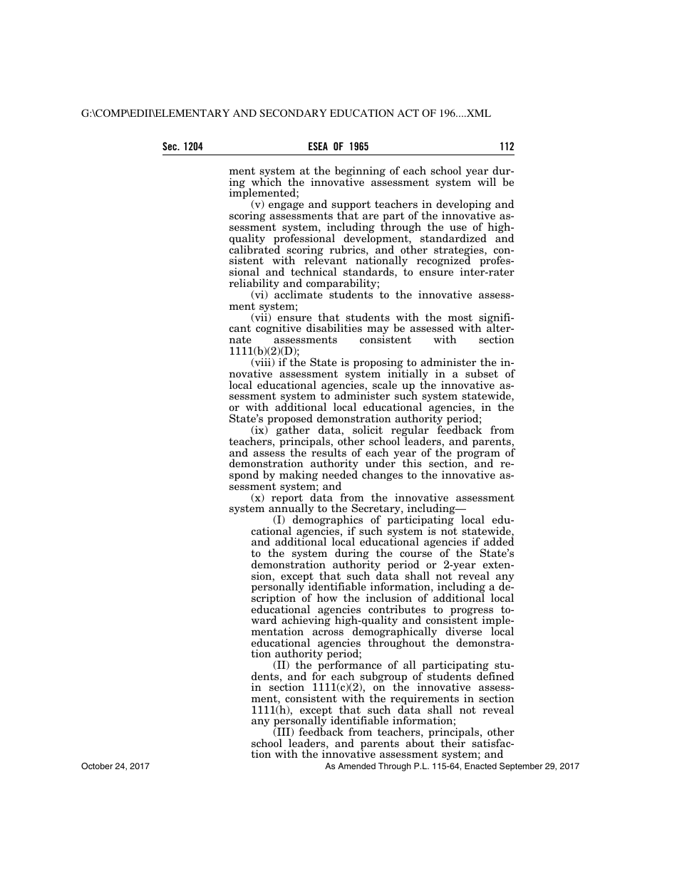 Elementary and Secondary Education Act of 1965, Page 112