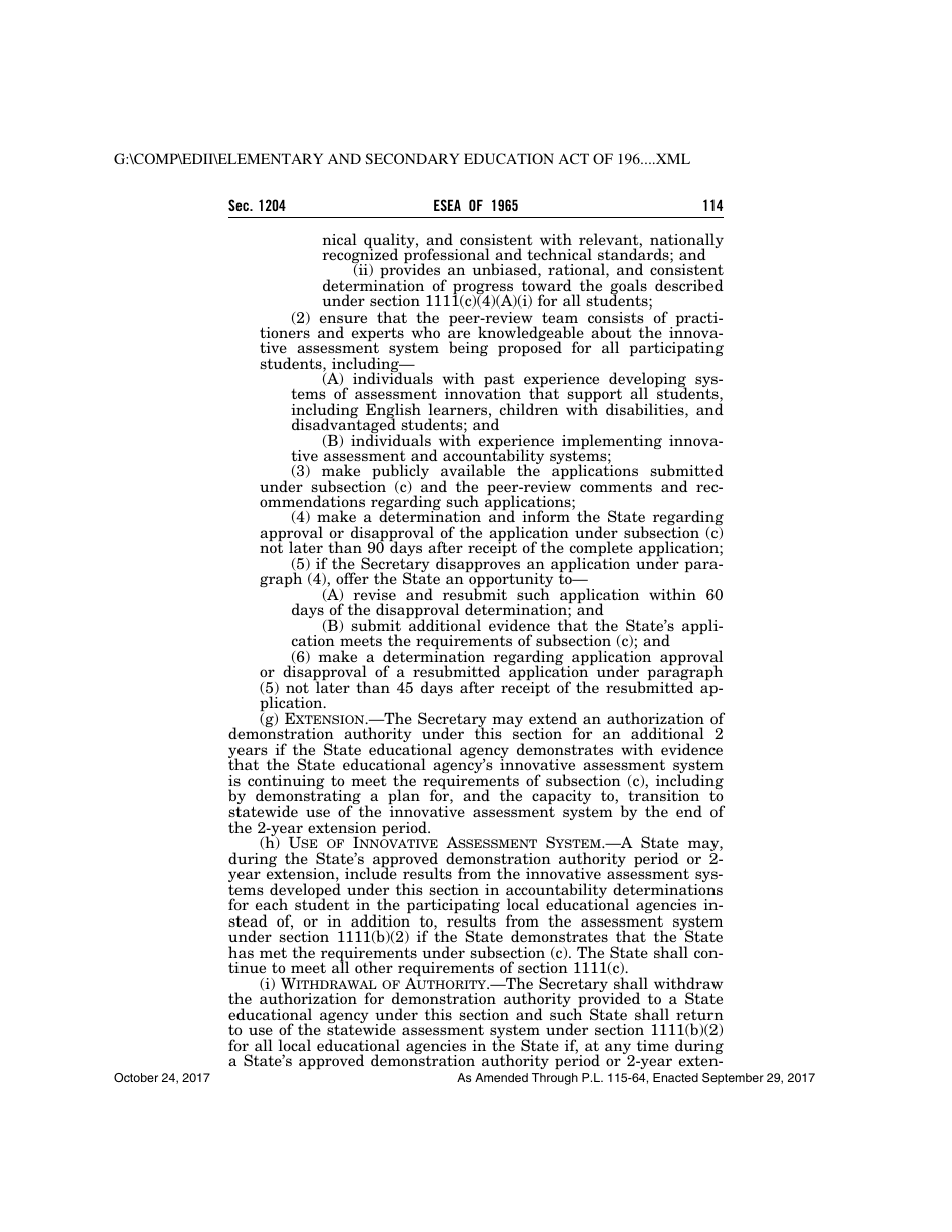 Elementary and Secondary Education Act of 1965, Page 114
