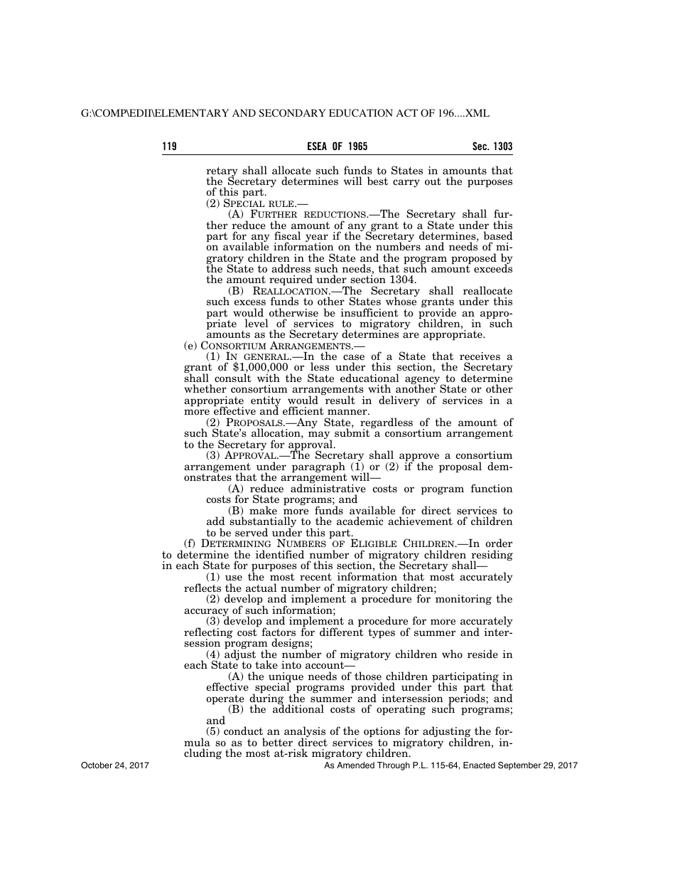 Elementary and Secondary Education Act of 1965, Page 119