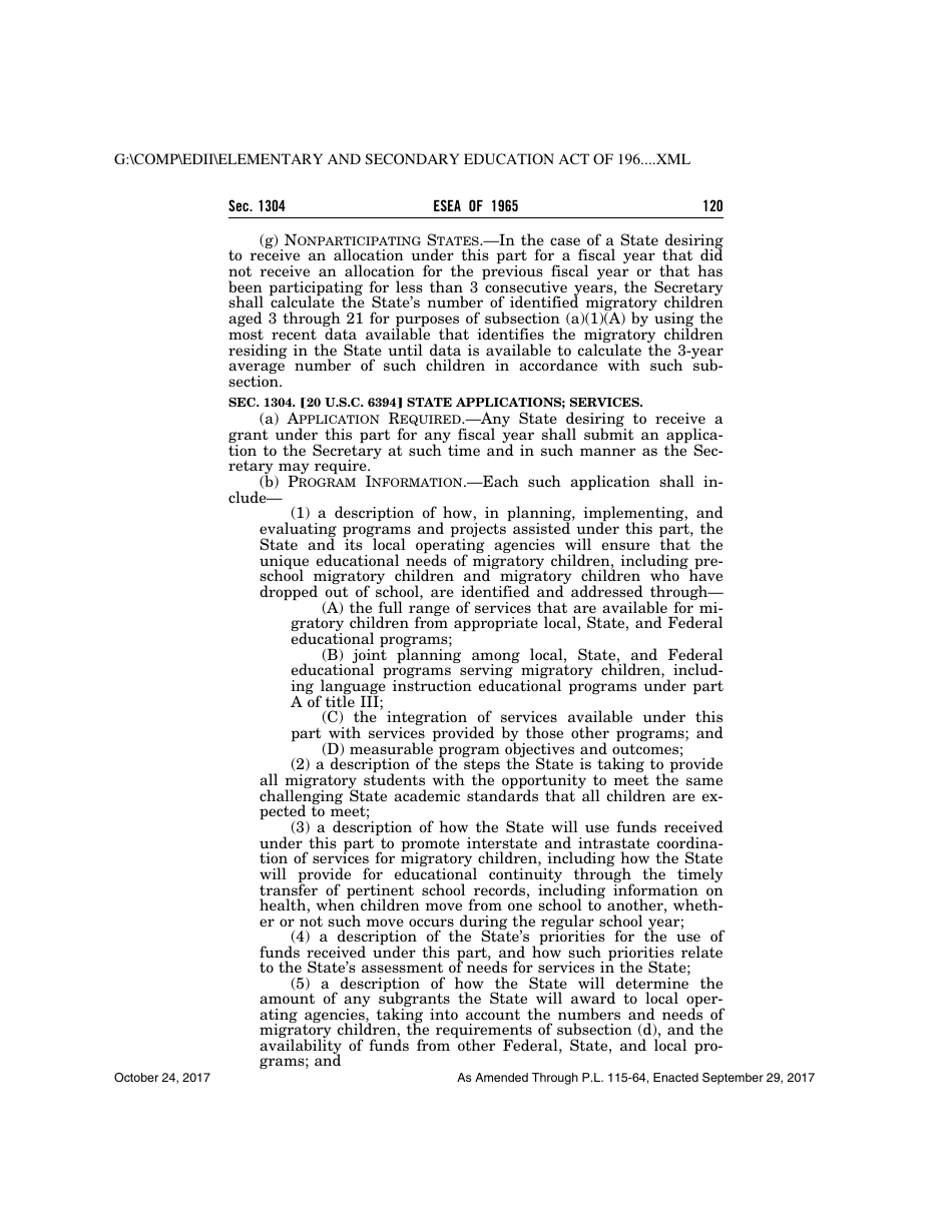 Elementary and Secondary Education Act of 1965, Page 120