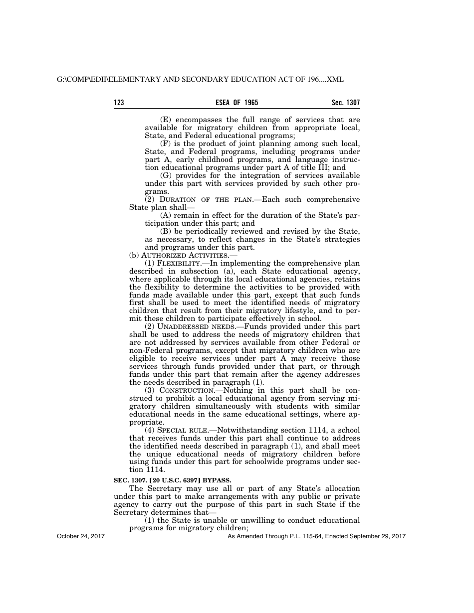 Elementary and Secondary Education Act of 1965, Page 123