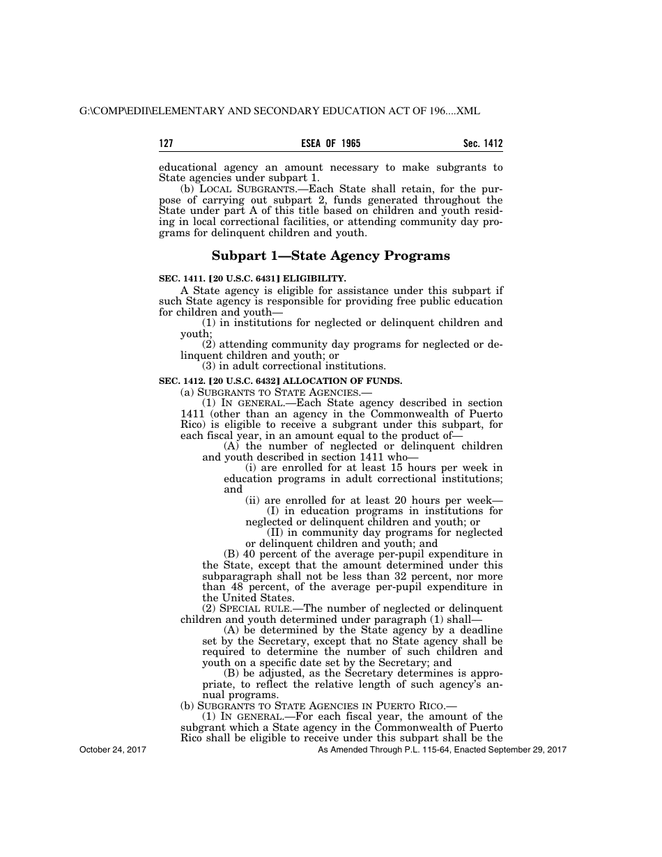 Elementary and Secondary Education Act of 1965, Page 127