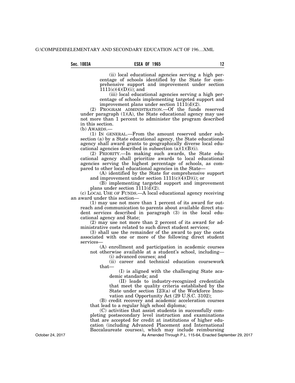 Elementary and Secondary Education Act of 1965, Page 12