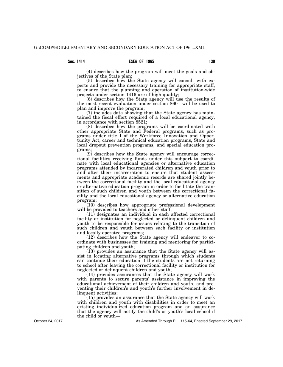 Elementary and Secondary Education Act of 1965, Page 130
