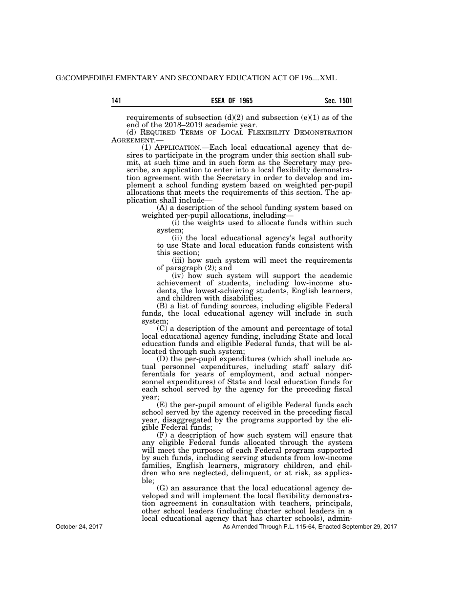 Elementary and Secondary Education Act of 1965, Page 141