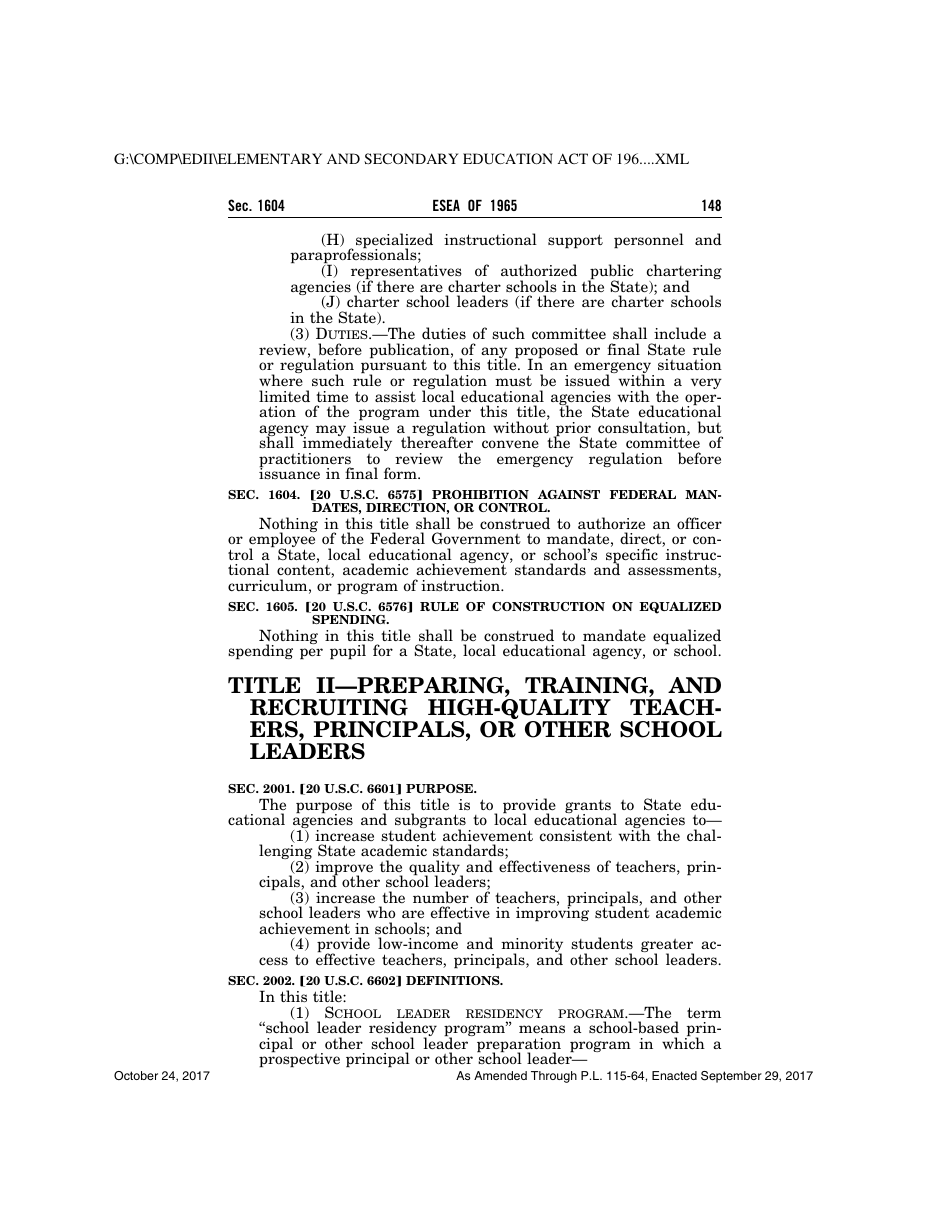 Elementary and Secondary Education Act of 1965, Page 148