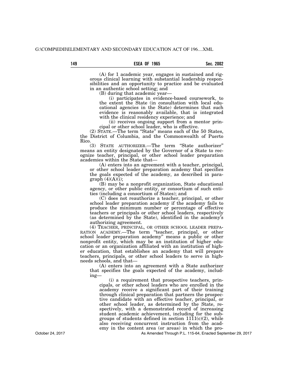 Elementary and Secondary Education Act of 1965, Page 149