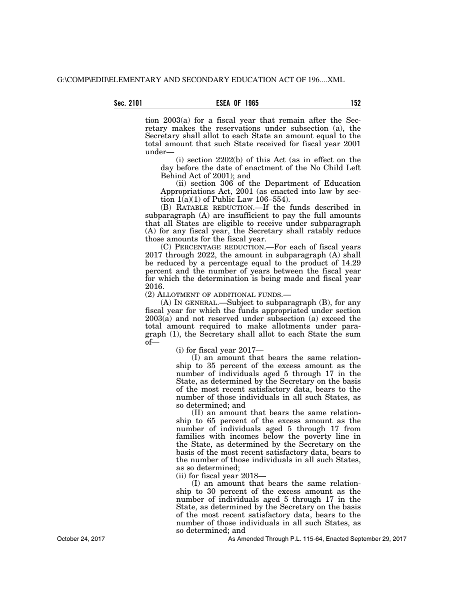 Elementary and Secondary Education Act of 1965, Page 152