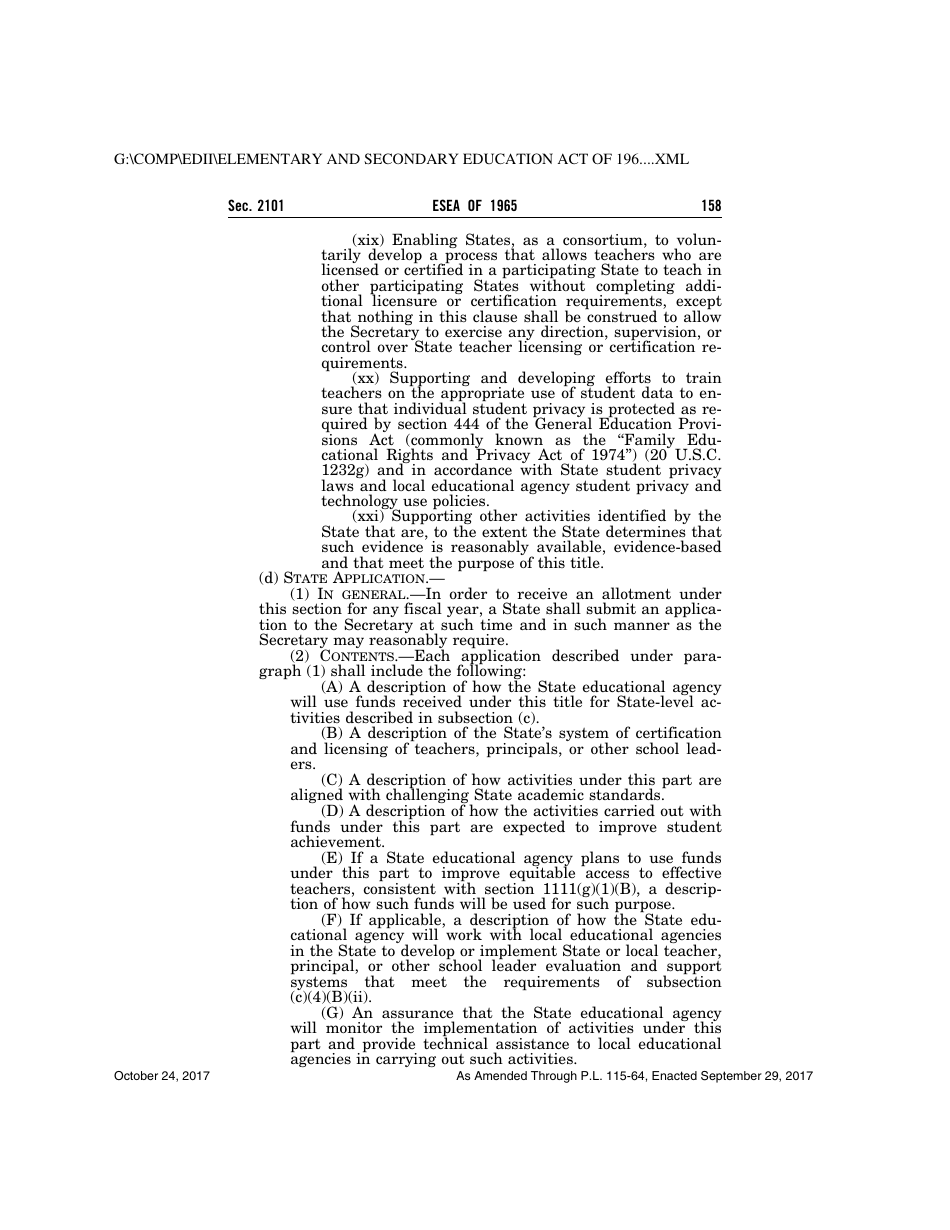 Elementary and Secondary Education Act of 1965, Page 158