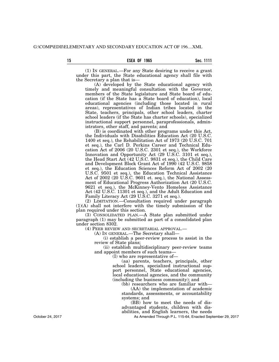 Elementary and Secondary Education Act of 1965, Page 15
