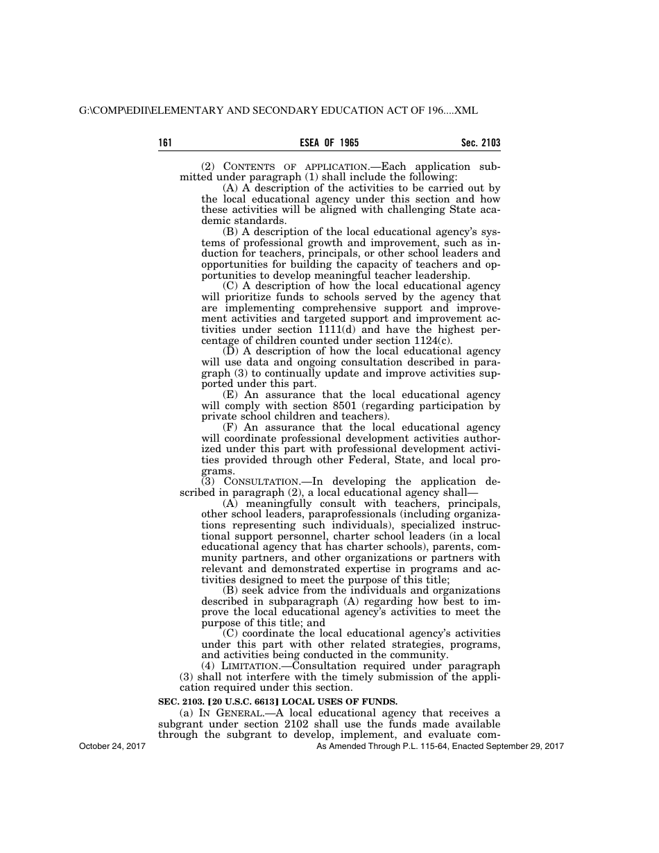 Elementary and Secondary Education Act of 1965, Page 161