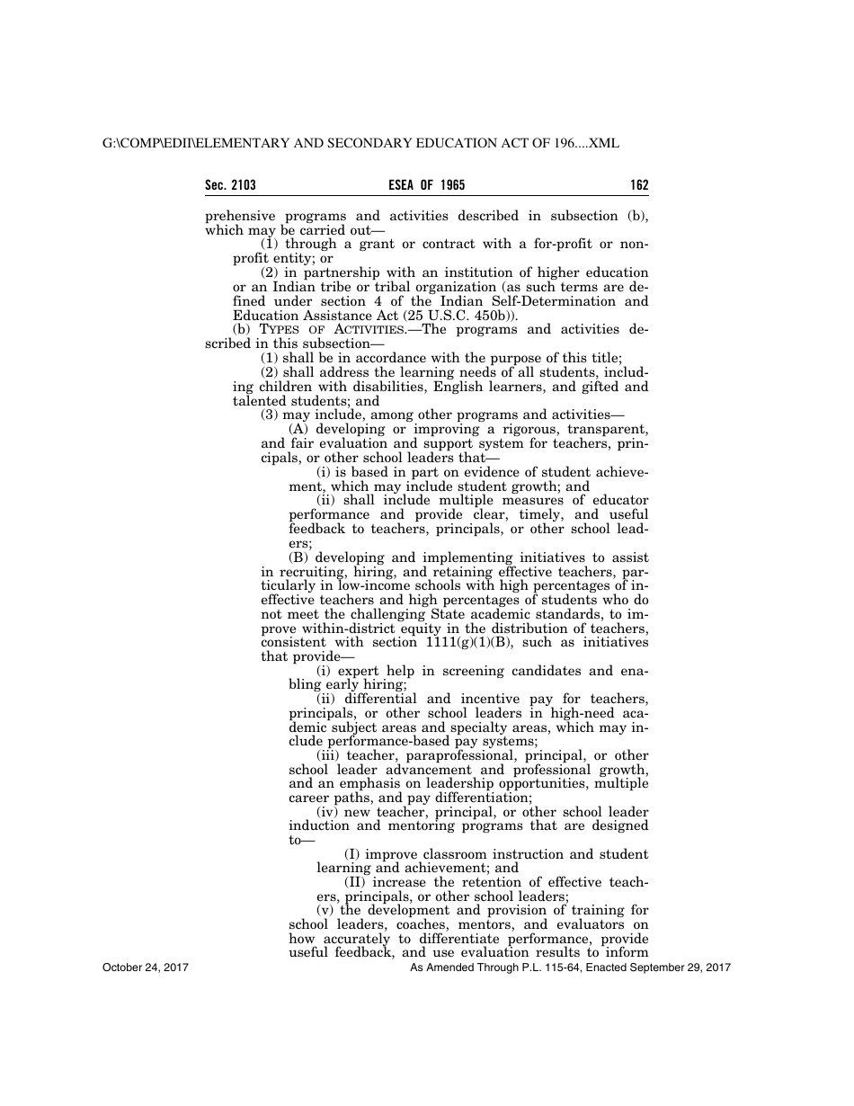 Elementary and Secondary Education Act of 1965, Page 162