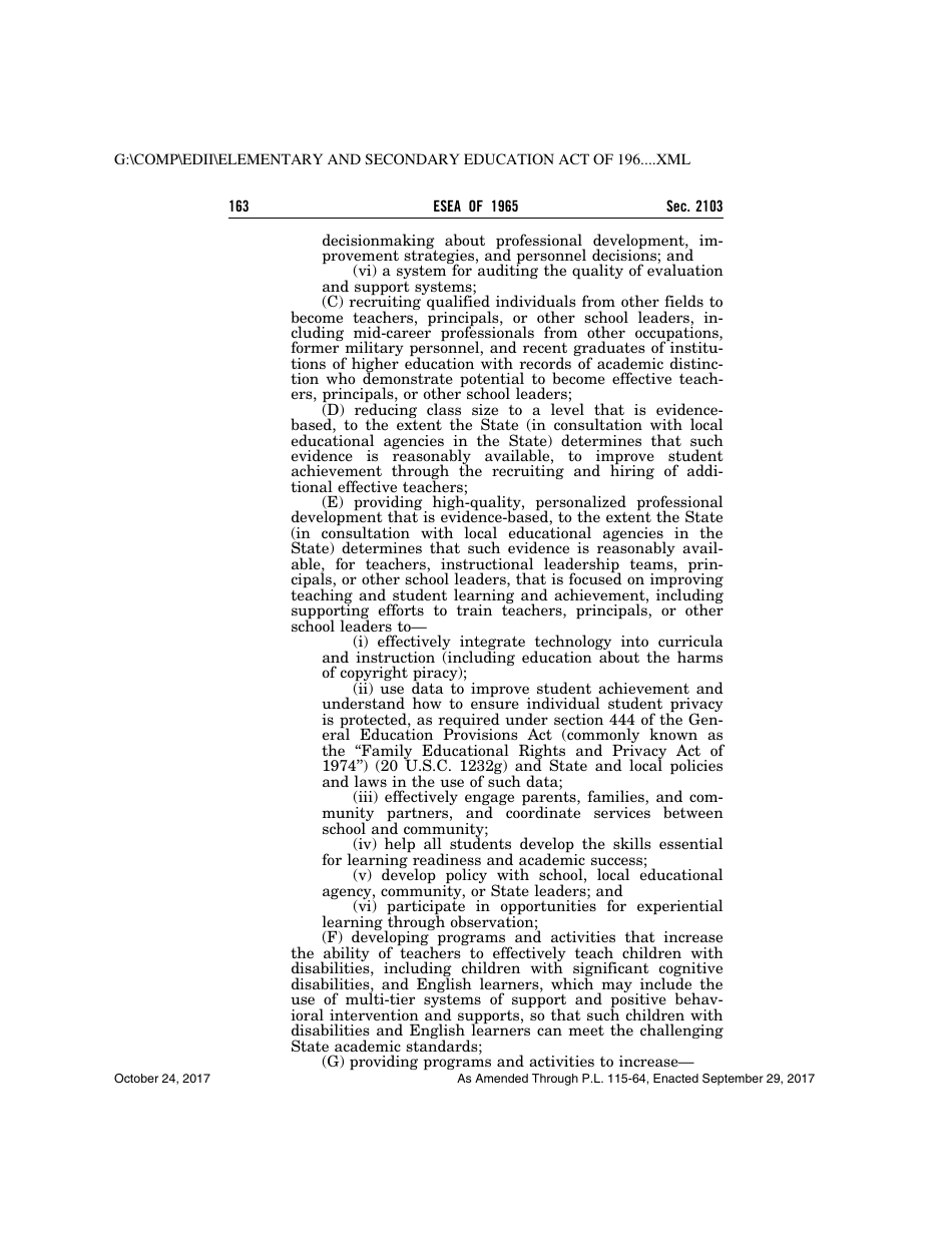 Elementary and Secondary Education Act of 1965, Page 163