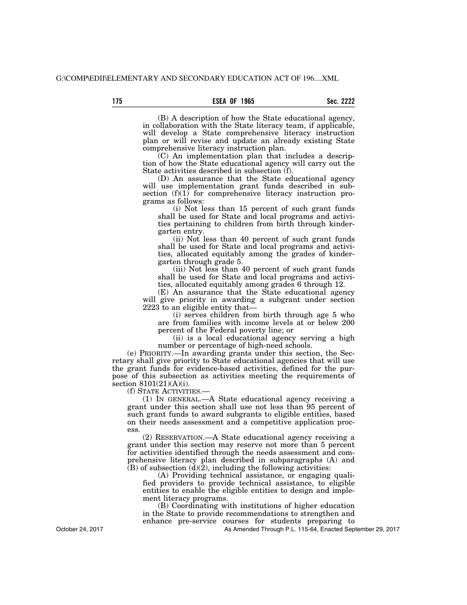 Elementary and Secondary Education Act of 1965, Page 175