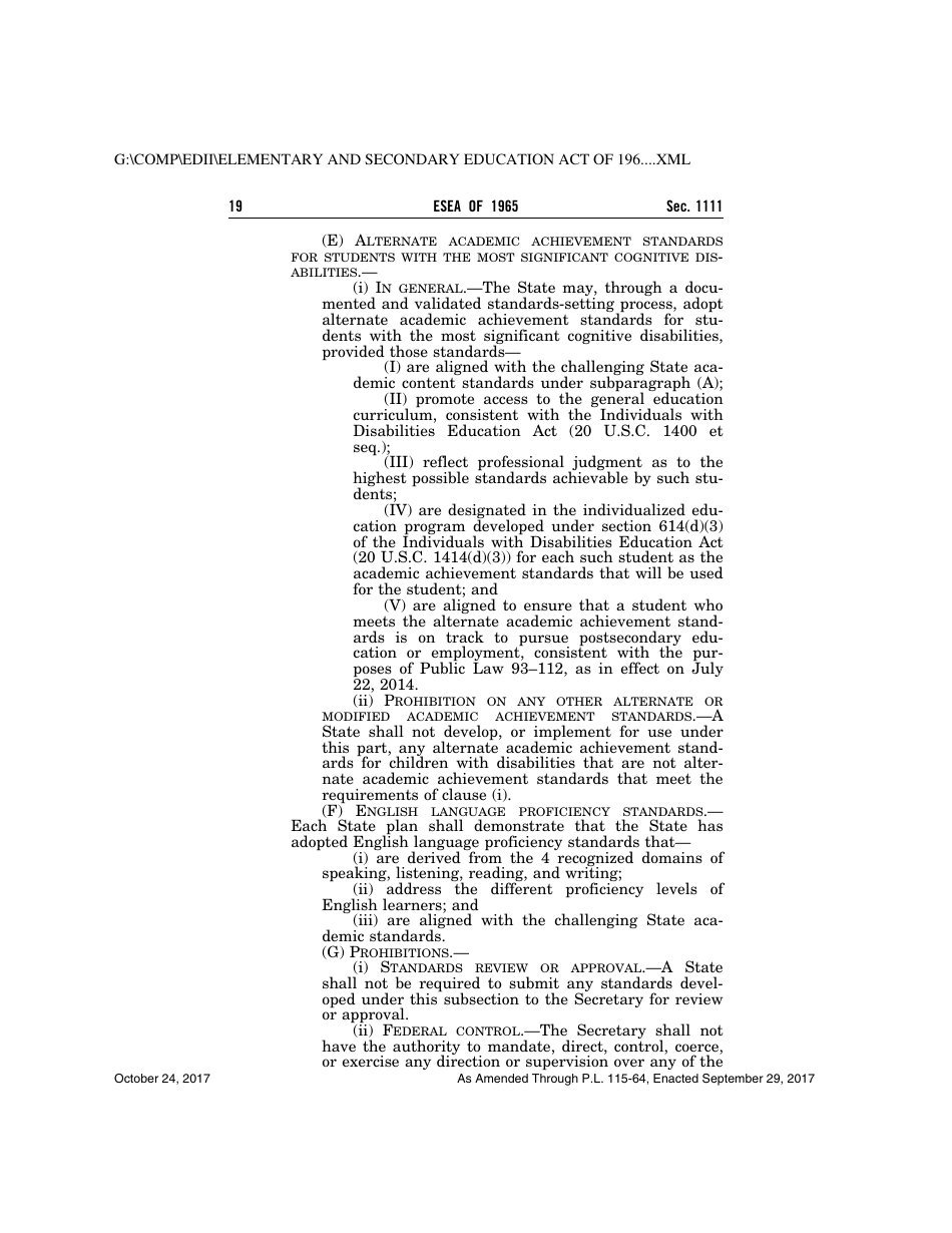 Elementary and Secondary Education Act of 1965, Page 19