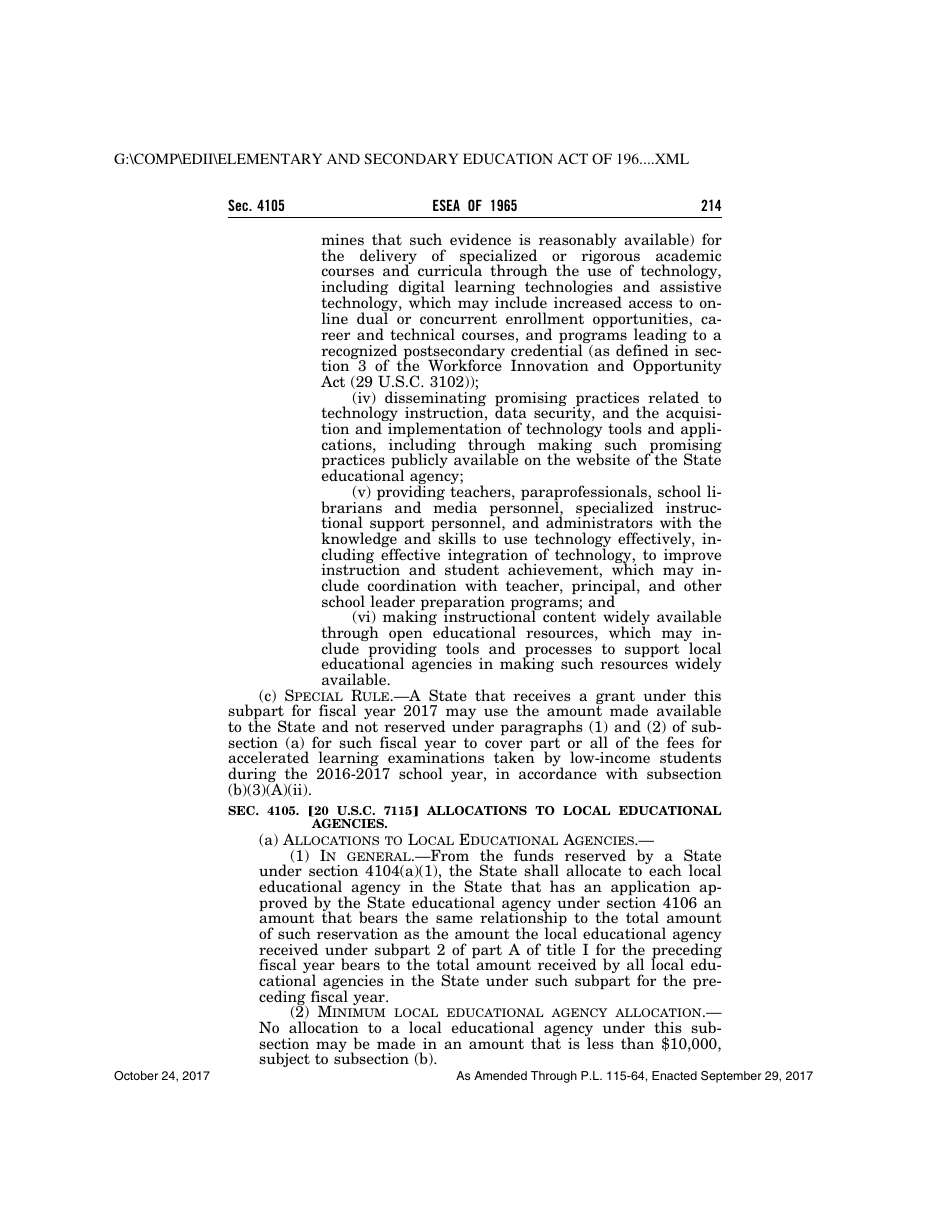 Elementary and Secondary Education Act of 1965, Page 214