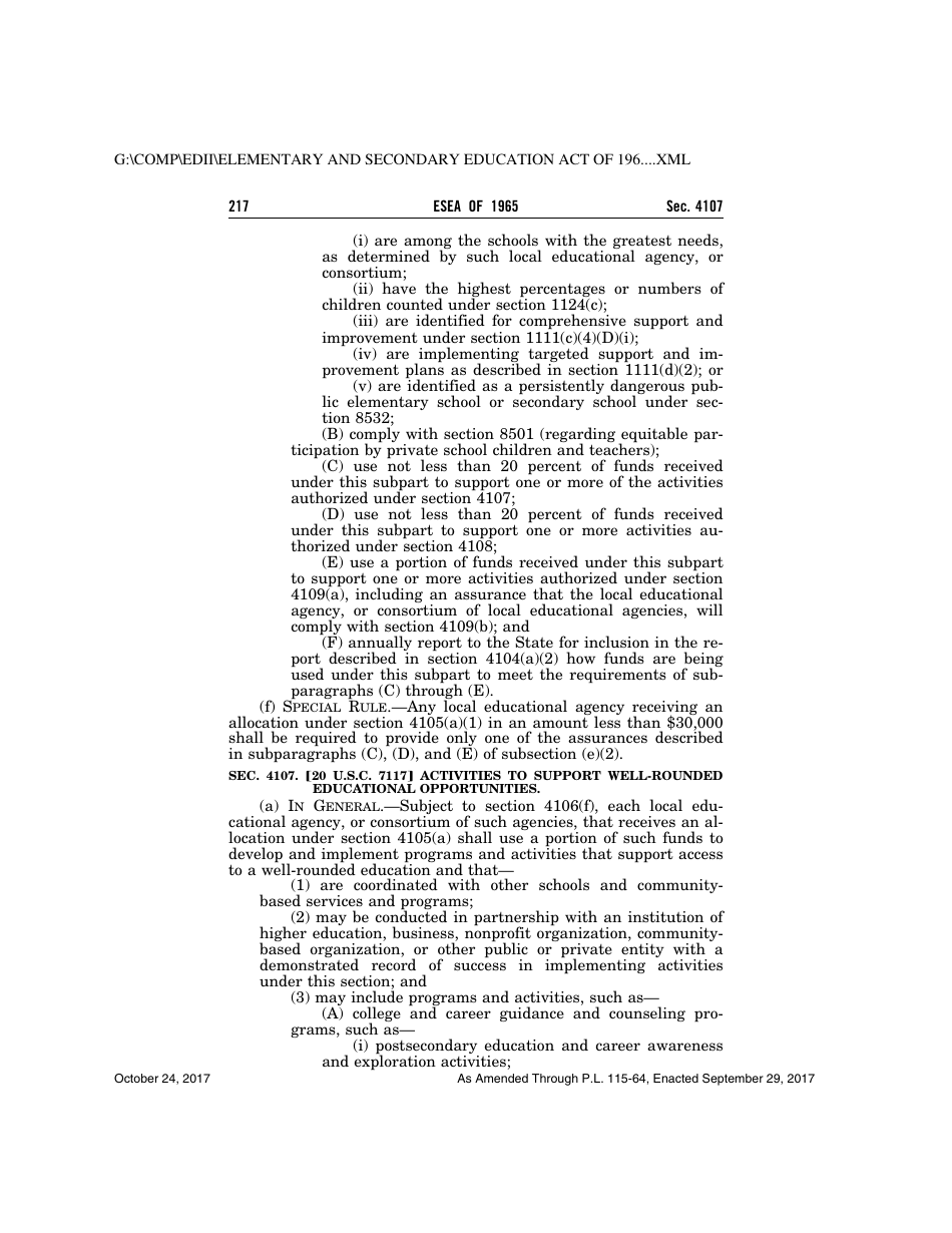 Elementary and Secondary Education Act of 1965, Page 217
