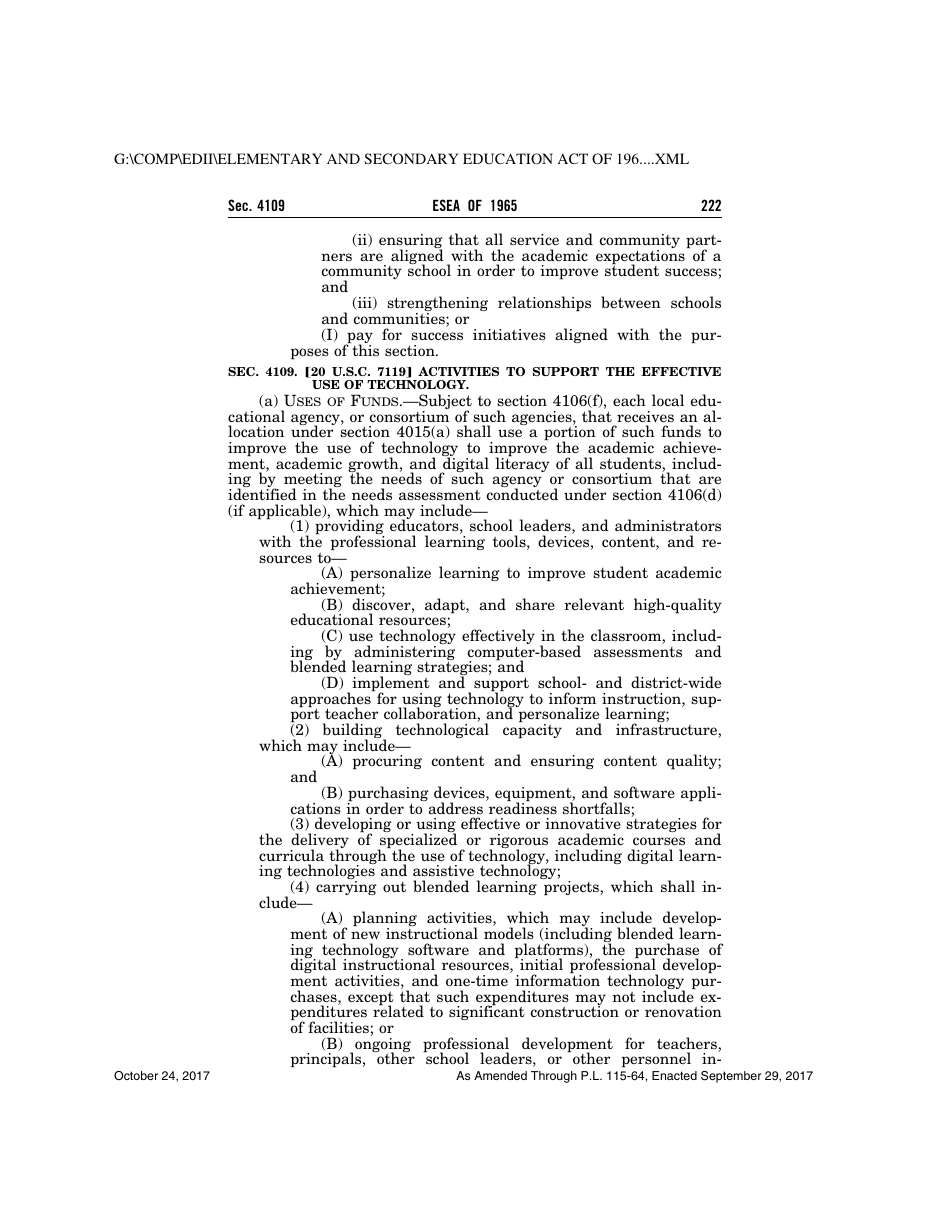 Elementary and Secondary Education Act of 1965, Page 222