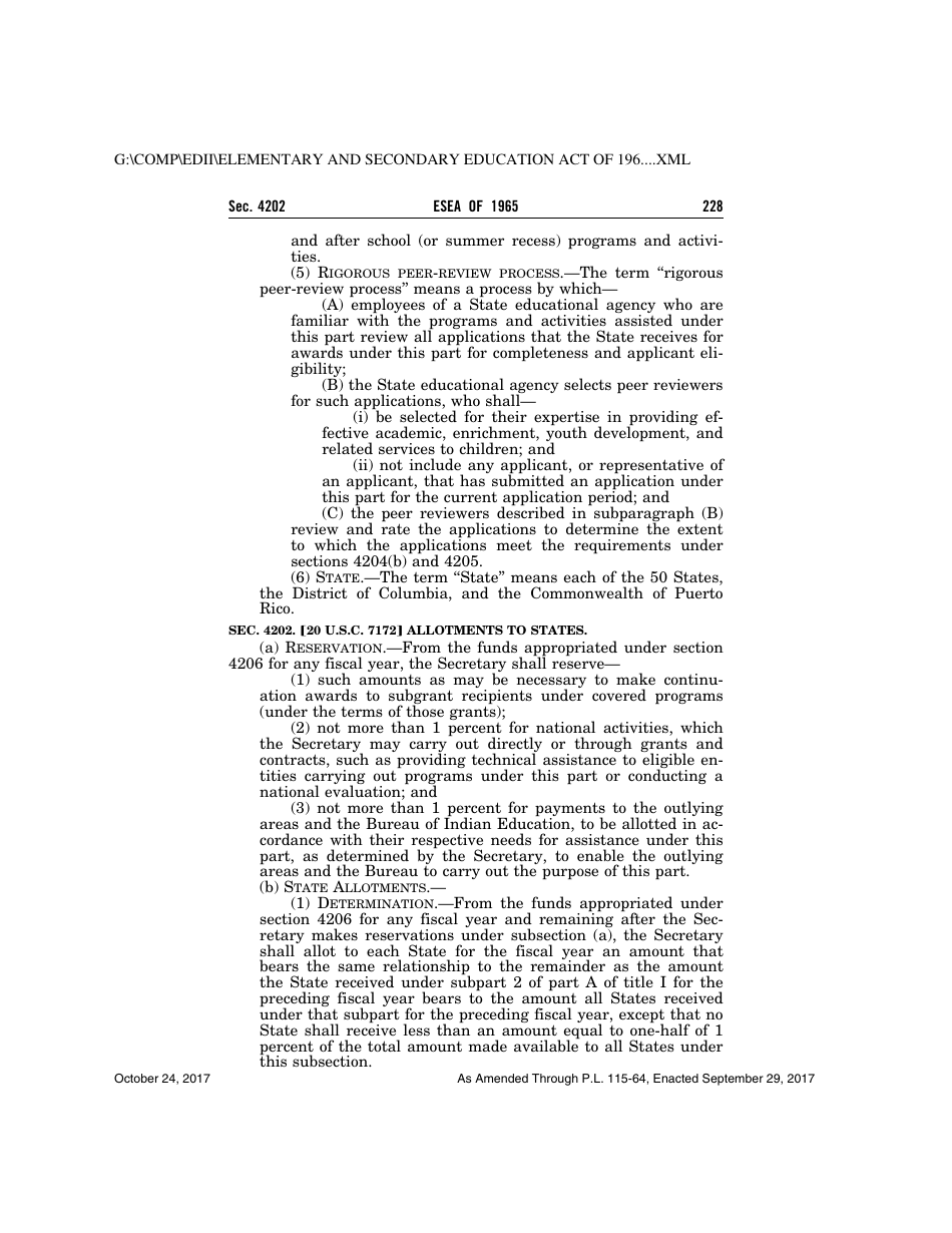 Elementary and Secondary Education Act of 1965, Page 228