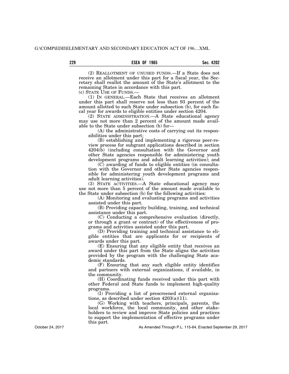 Elementary and Secondary Education Act of 1965, Page 229